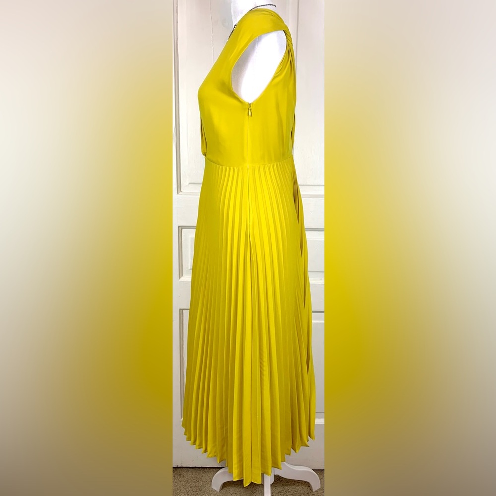 Vince Twist Front Pleated Midi Dress - Vneck - Sleeveless - Vback - Size 6 - Picture 11 of 12